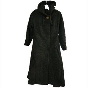 Antique J Johnson & Sons New Haven Ct Jim-Straw Original Women's Black Coat RARE